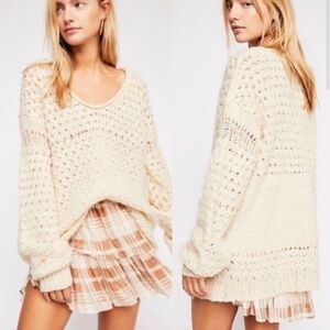 Free People Oversized Open Knit Sweater